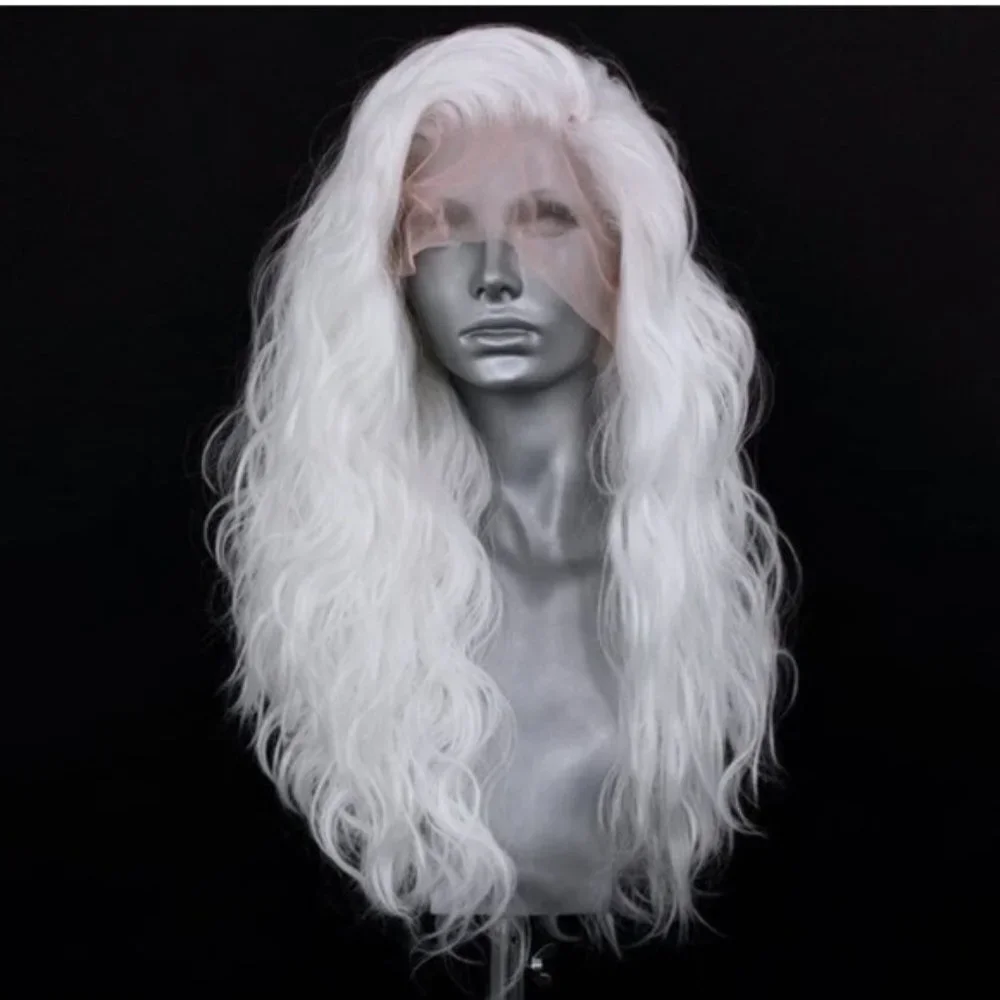 White Curly Lace Wig